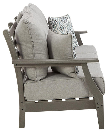 Visola Gray Outdoor Sofa With Cushion - Ella Furniture