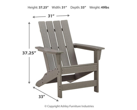 Visola Gray Adirondack Chair - Ella Furniture