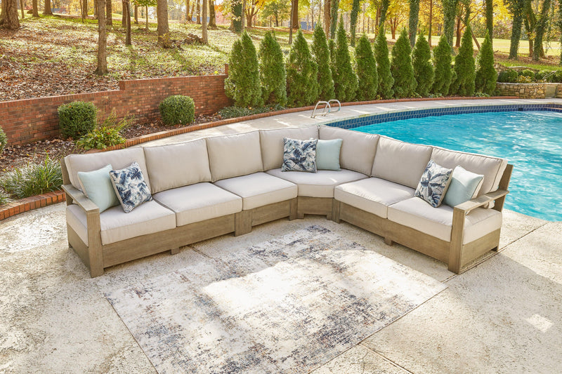Silo Point Brown 4-Piece Outdoor Sectional - Ella Furniture