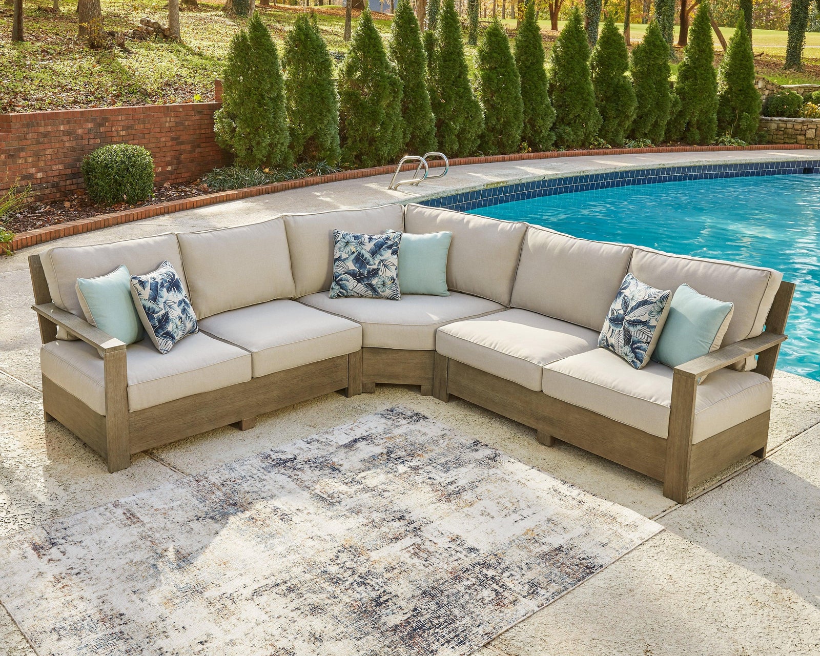 Silo Point Brown 3-Piece Outdoor Sectional