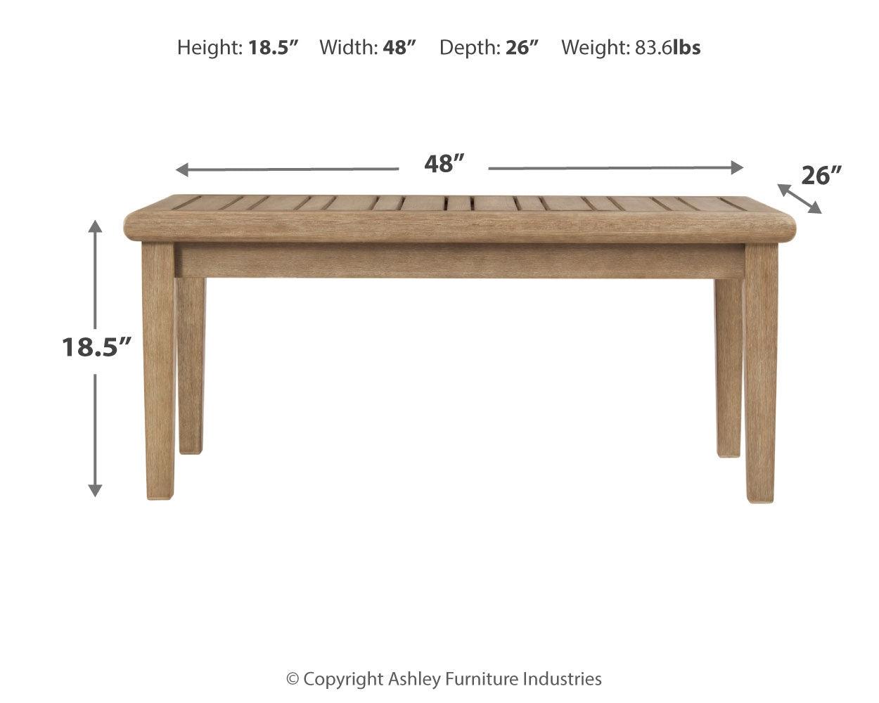 Gerianne Grayish Brown Coffee Table - Ella Furniture