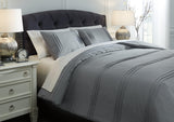 Mattias Gray 3-Piece King Comforter Set - Ella Furniture