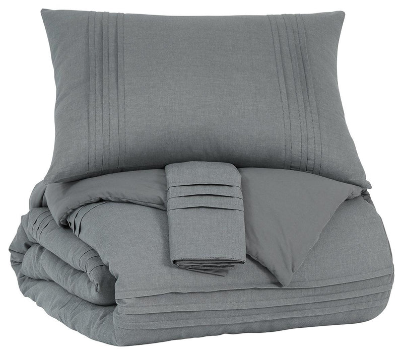 Mattias Gray 3-Piece King Comforter Set