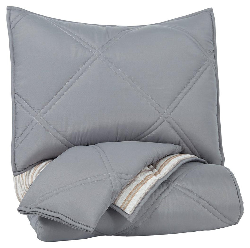 Rhey Tan/brown/gray 2-Piece Twin Comforter Set