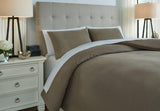 Eilena Dark Taupe King Comforter Set - Ella Furniture