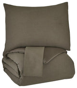 Eilena Dark Taupe King Comforter Set - Ella Furniture