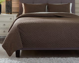 Ryter Brown 3-Piece King Coverlet Set - Ella Furniture