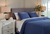 Ryter Navy 3-Piece King Coverlet Set - Ella Furniture