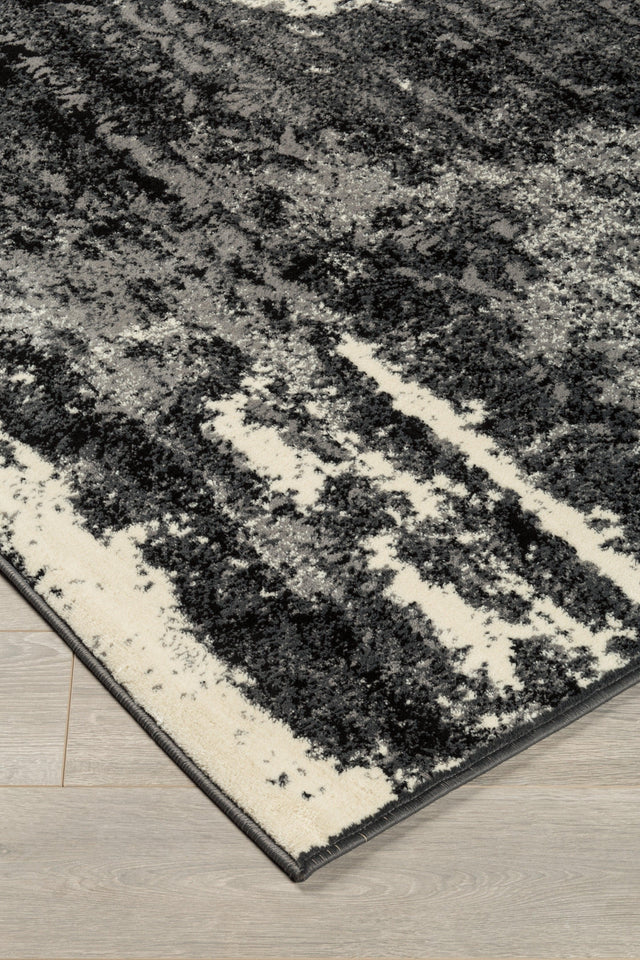 Roskos Black/cream/gray 8' X 10' Rug - Ella Furniture