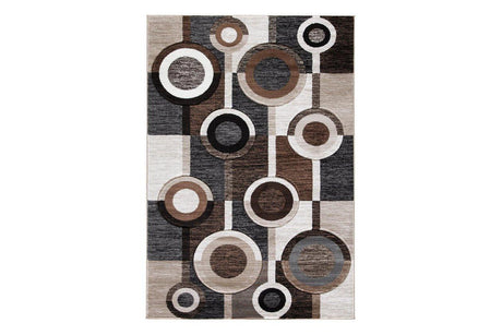 Guintte Multi 5 foot by 6 foot 7 inch rug showing texture and weave detail