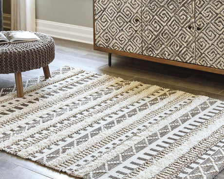 Karalee Ivory/brown 8' X 10' Rug - Ella Furniture