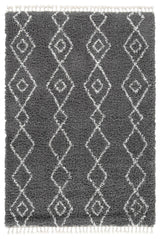 Maysel Charcoal/white 5' X 7' Rug - Ella Furniture