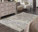 Gizela Ivory/beige/gray 5'3" X 7'3" Rug - Ella Furniture