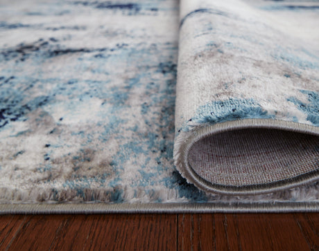 Leonelle Cream/blue/gray 5'3" X 7'3" Rug - Ella Furniture