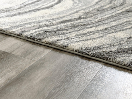 Wysdale Ivory/gray 5'3" X 7'3" Rug - Ella Furniture