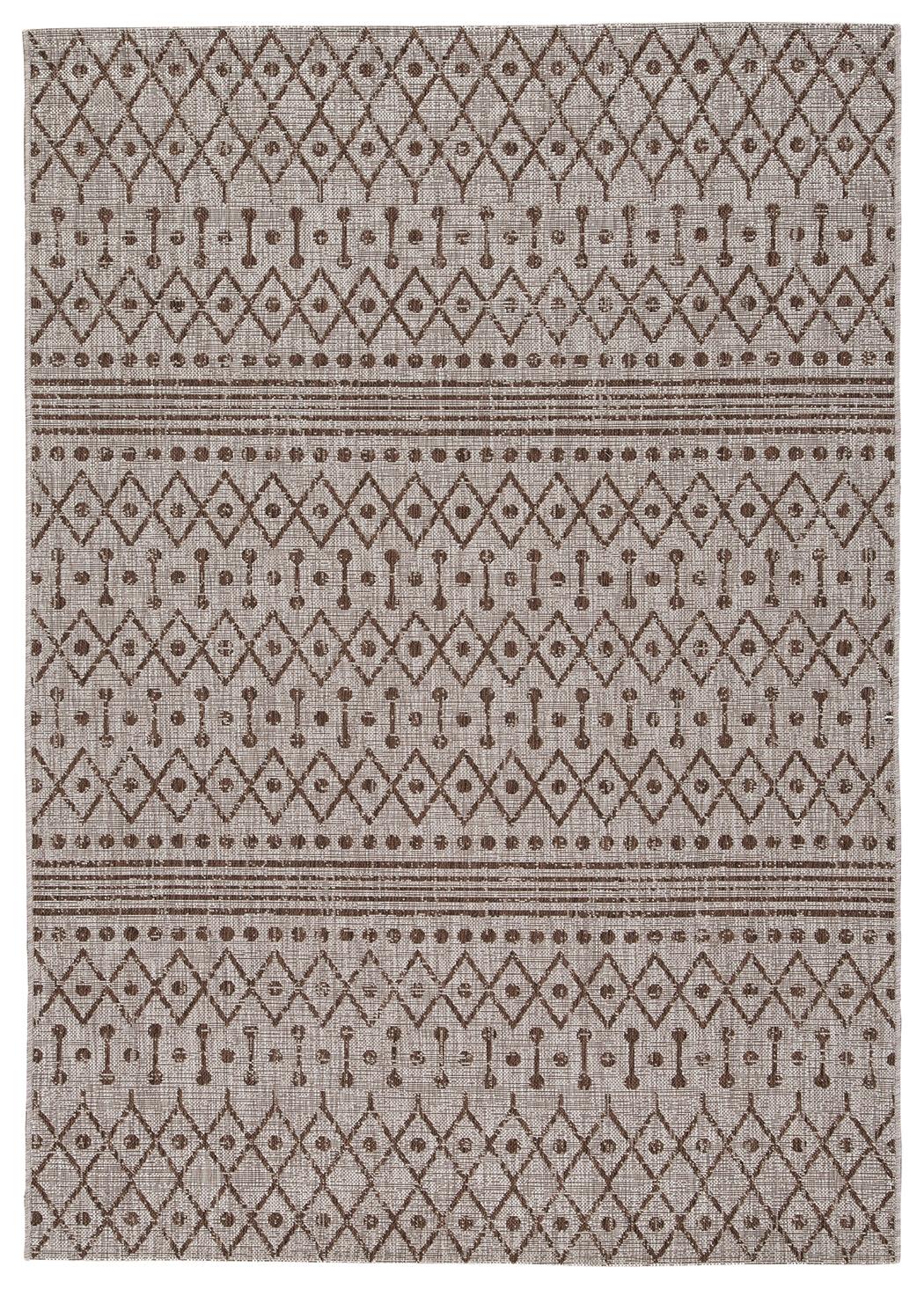 Dubot Tan/brown/white 7'10" X 10'2" Rug - Ella Furniture