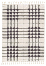 Oladon Black/gray/ivory 5'3" X 7'3" Rug - Ella Furniture