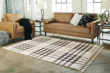 Oladon Black/gray/ivory 5'3" X 7'3" Rug - Ella Furniture