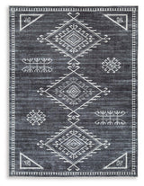 Arloman Black/cream/gray 5' X 7' Rug - Ella Furniture