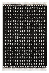 Minston Black/white 5' X 7' Rug - Ella Furniture