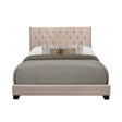 Barzini Beige Modern Traditional Fabric Tufted King Upholstered Bed - Ella Furniture
