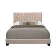 Baker Beige Solid Wood And Engineered Wood Fabric Upholstered Tufted Full Platform Bedroom Set - Ella Furniture