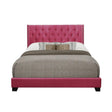 Baker Pink Solid Wood And Engineered Wood Fabric Upholstered Tufted Full Platform Bedroom Set - Ella Furniture