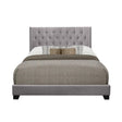 Barzini Gray Modern Traditional Fabric Tufted King Upholstered Bed - Ella Furniture