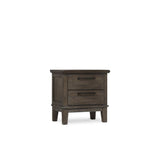 Gray Eastern Modern Traditional Upholstered Tufted Queen Panel Bedroom Set (1Qb,1ns,1dr,1mr) - Ella Furniture