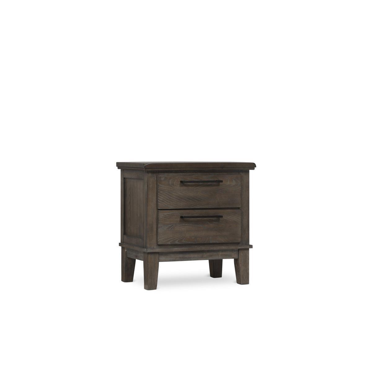 Gray Eastern Modern Traditional Upholstered Tufted Queen Panel Bedroom Set (1Qb,1ns,1dr,1mr) - Ella Furniture