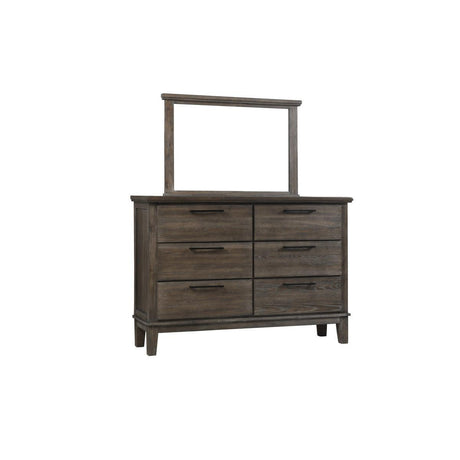 Gray Eastern Modern Traditional Upholstered Tufted Queen Panel Bedroom Set (1Qb,1ns,1dr,1mr) - Ella Furniture