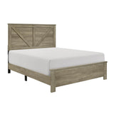 Gray Oak Finish Modern Sleek Rustic Solid Wood Full Panel Bedroom Set - Ella Furniture