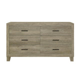 Avenue Rustic Modern Contemporary Solid Pine Wood Queen Panel Bedroom Set (Qb+ns+dr+mr+ch) - Ella Furniture