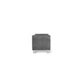 Storage Bench With Grey Velvet Upholstered Tufted Solid Wood And Plywood - Ella Furniture