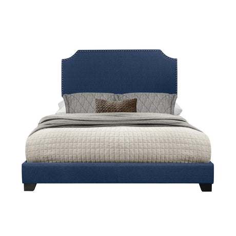 Miranda Blue Modern Solid Wood Fabric Full Upholstered Bedroom Set - Ella Furniture