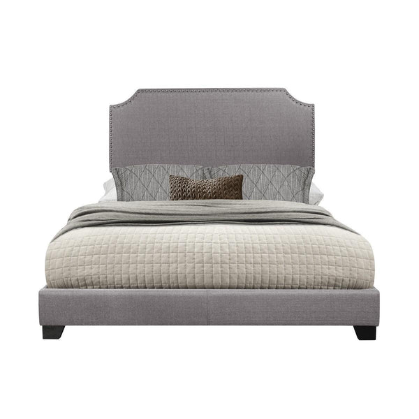Miranda Gray Modern Sleek Solid Wood Fabric Full Upholstered Bedroom Set - Ella Furniture