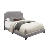 Miranda Gray Modern Sleek Solid Wood Fabric Full Upholstered Bedroom Set - Ella Furniture