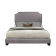 Miranda Gray Modern Sleek Solid Wood Fabric Queen Upholstered Bed - Ella Furniture