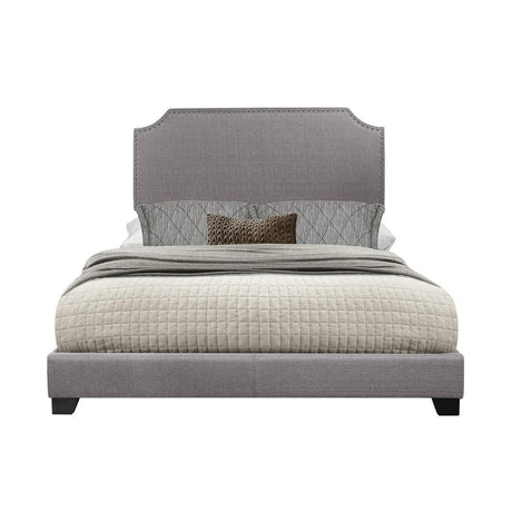 Miranda Gray Modern Solid Wood Fabric King Upholstered Bedroom Set - Ella Furniture