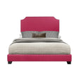 Miranda Pink Modern Solid Wood Fabric King Upholstered Bedroom Set - Ella Furniture