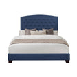 Linda Blue Modern Solid Wood And Engineered Wood Fabric Full Upholstered Tufted Bedroom Set - Ella Furniture