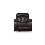 Black Modern Solid Wood And Plywood Faux Leather Upholstery Glider Reclining Chair - Ella Furniture