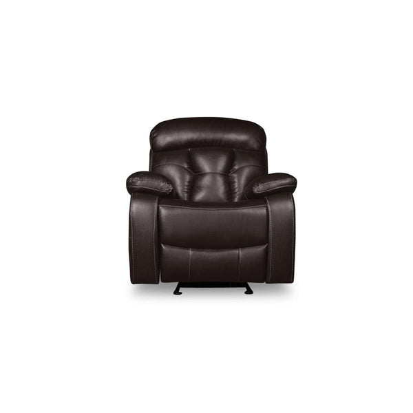 Black Modern Solid Wood And Plywood Faux Leather Upholstery Glider Reclining Chair - Ella Furniture
