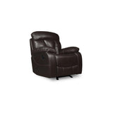 Black Modern Solid Wood And Plywood Faux Leather Upholstery Glider Reclining Chair - Ella Furniture