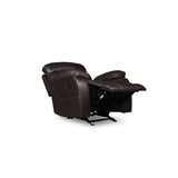 Black Modern Solid Wood And Plywood Faux Leather Upholstery Glider Reclining Chair - Ella Furniture