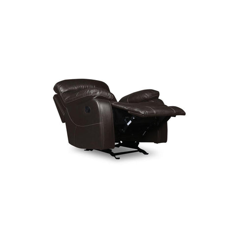 Black Modern Solid Wood And Plywood Faux Leather Upholstery Glider Reclining Chair - Ella Furniture