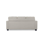 Scott Gray Modern Sturdy Wood Fabric Reversible Sofa Chaise W/ 2 Plws - Ella Furniture