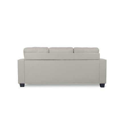 Scott Gray Modern Sturdy Wood Fabric Reversible Sofa Chaise W/ 2 Plws - Ella Furniture