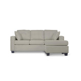 Scott Gray Modern Sturdy Wood Fabric Reversible Sofa Chaise W/ 2 Plws - Ella Furniture