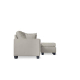 Scott Gray Modern Sturdy Wood Fabric Reversible Sofa Chaise W/ 2 Plws - Ella Furniture